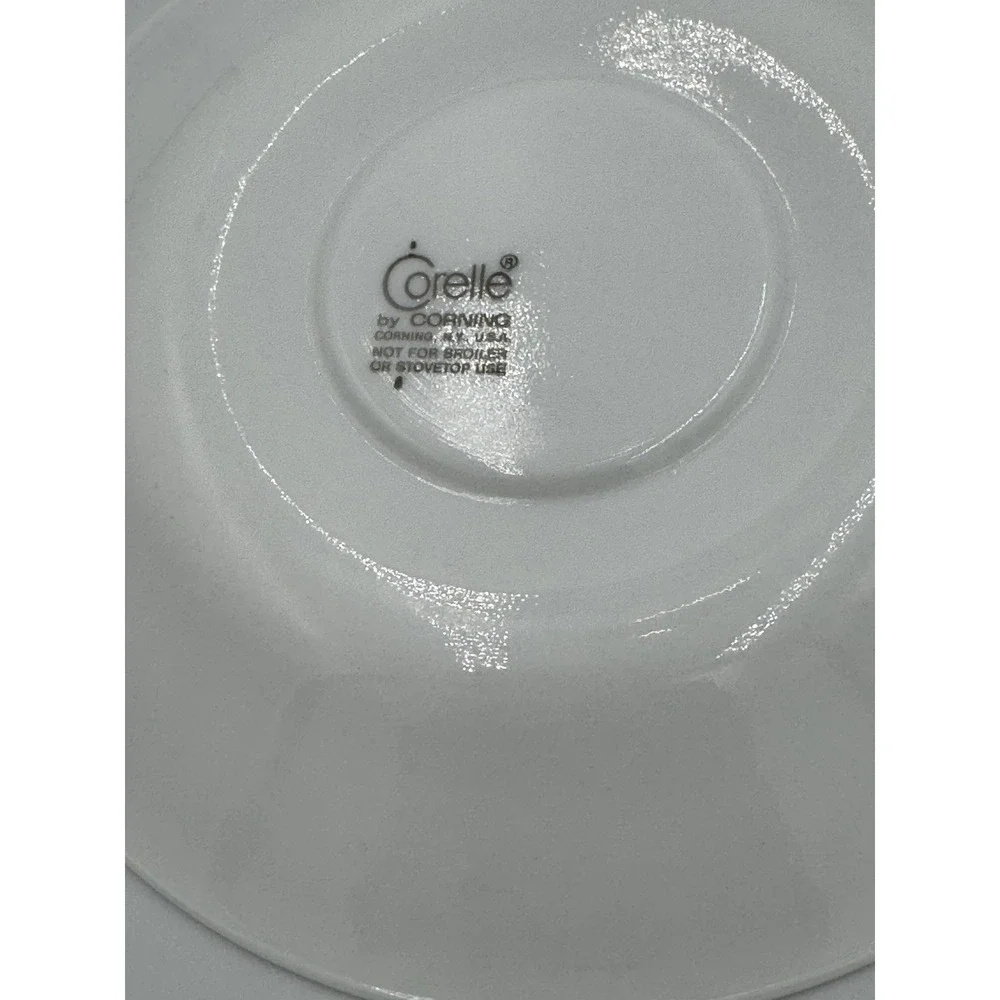 Vintage Corning Ware Corelle Spring Blossom Avocado Green Hook Cup Saucer Set